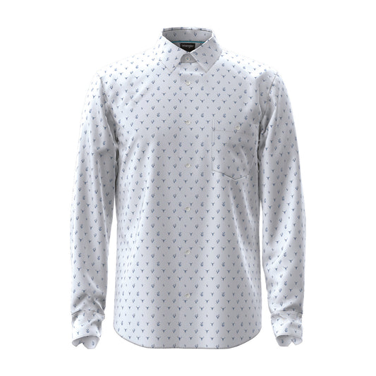 Wrangler X Cody Johnson Long Sleeve Shirt Classic Fit Buttons Blue Multi