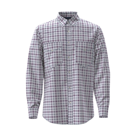 Wrangler Wrinkle Resist Long Sleeve Shirt Purple