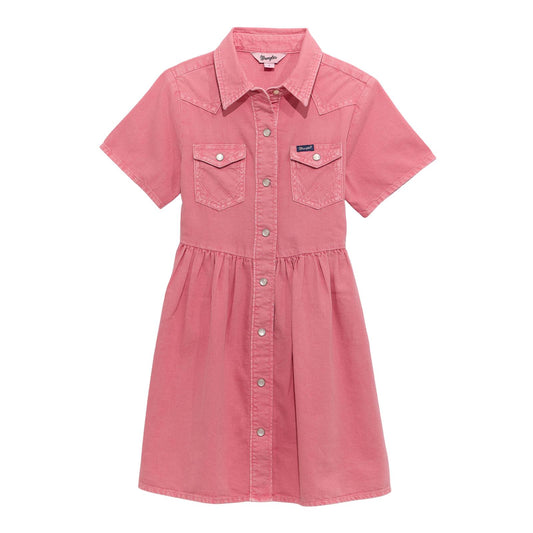 Wrangler Girls Western Dress Pink