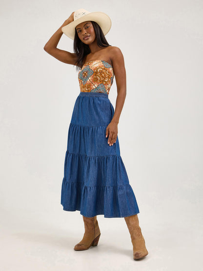 Wrangler Retro Vintage Bandana Tank Brown