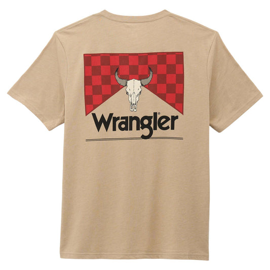 Wrangler Graphic Short Sleeve T-Shirt Regular Fit Trench Coat Heather