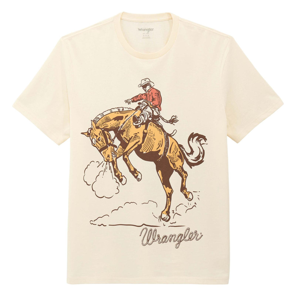 Wrangler Graphic Short Sleeve T-Shirt Regular Fit Antique White