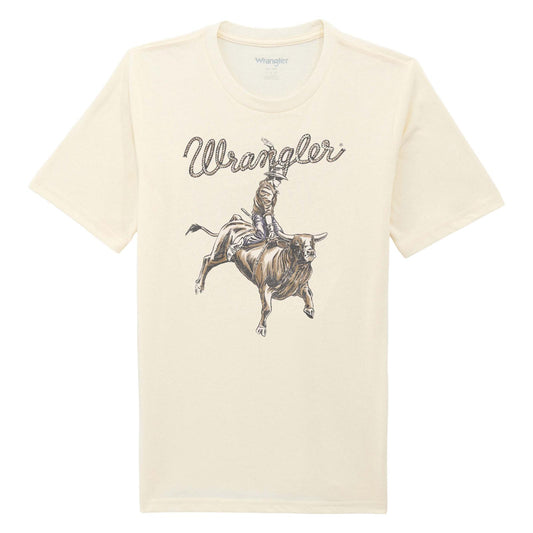Wrangler Kids Short Sleeve Graphic T-Shirt Antique White Heather