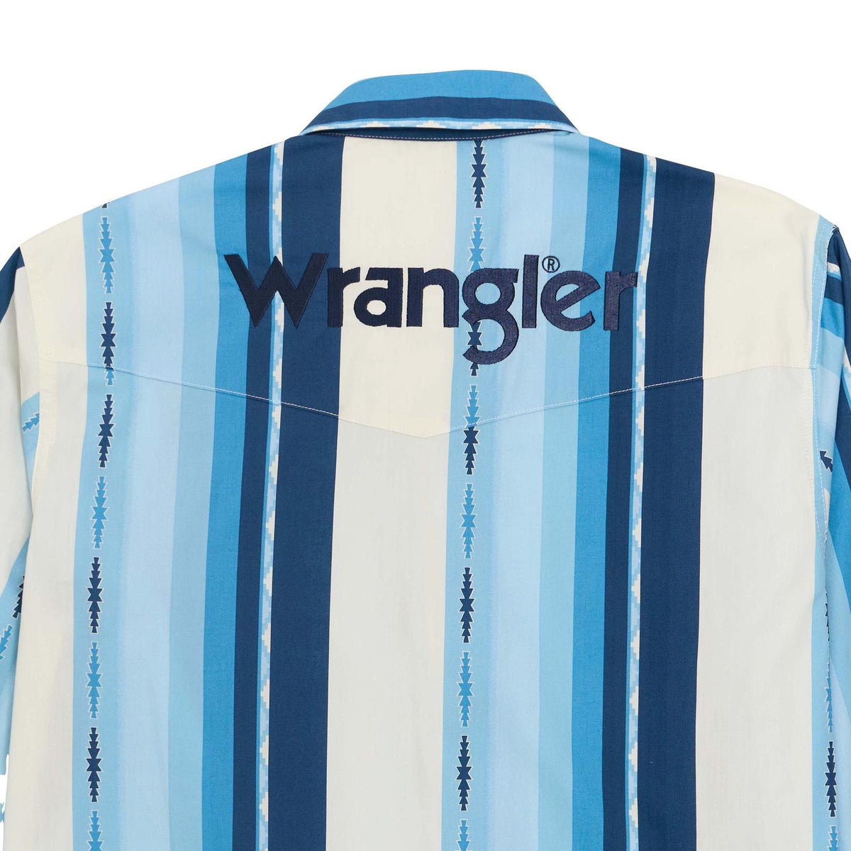 Wrangler Long Sleeve Team Shirt Blue Multi Stripes