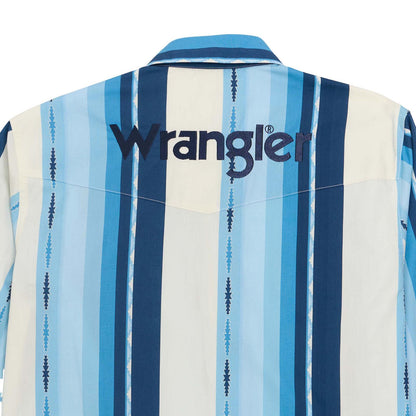 Wrangler Long Sleeve Team Shirt Blue Multi Stripes