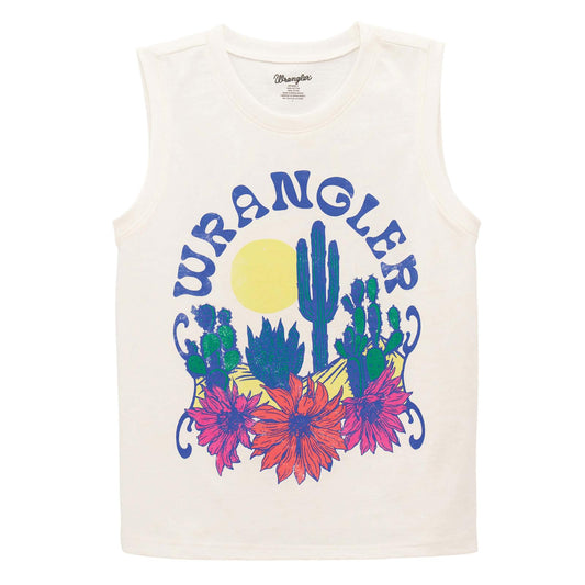 Wrangler Kids Floral Tank Top White