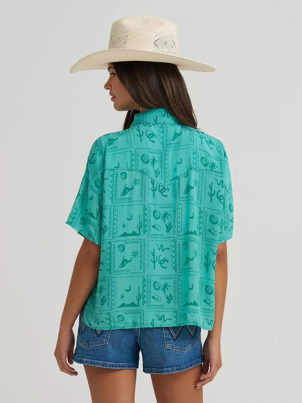 Wrangler Retro Punchy Camp Shirt Green