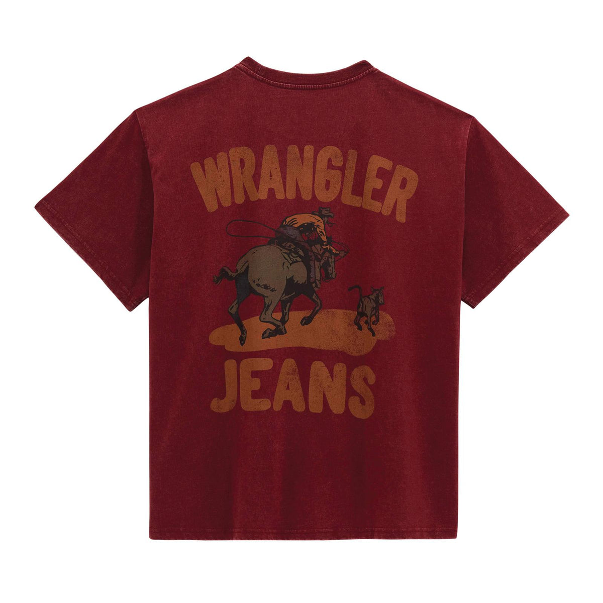 Wrangler Retro Graphic Short Sleeve T-Shirt Girlfriend Fit Pomegranate