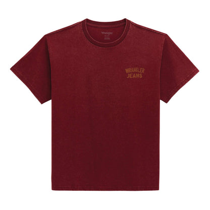 Wrangler Retro Graphic Short Sleeve T-Shirt Girlfriend Fit Pomegranate