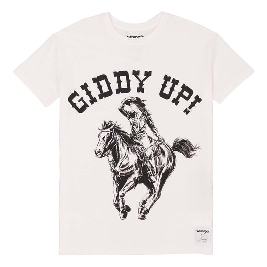 Wrangler X Lainey Wilson Kids Giddy Up T-Shirt White