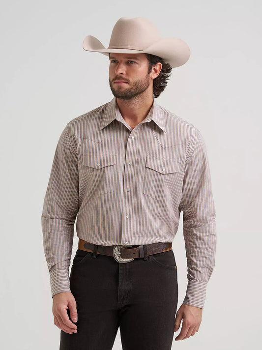 Wrangler Wrinkle Resist Long Sleeve Shirt Wine
