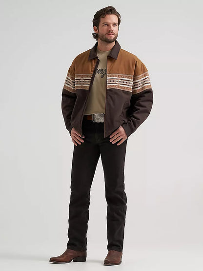 Wrangler Aztec Bomber Jacket Chocolate Torte