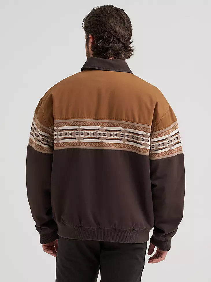 Wrangler Aztec Bomber Jacket Chocolate Torte