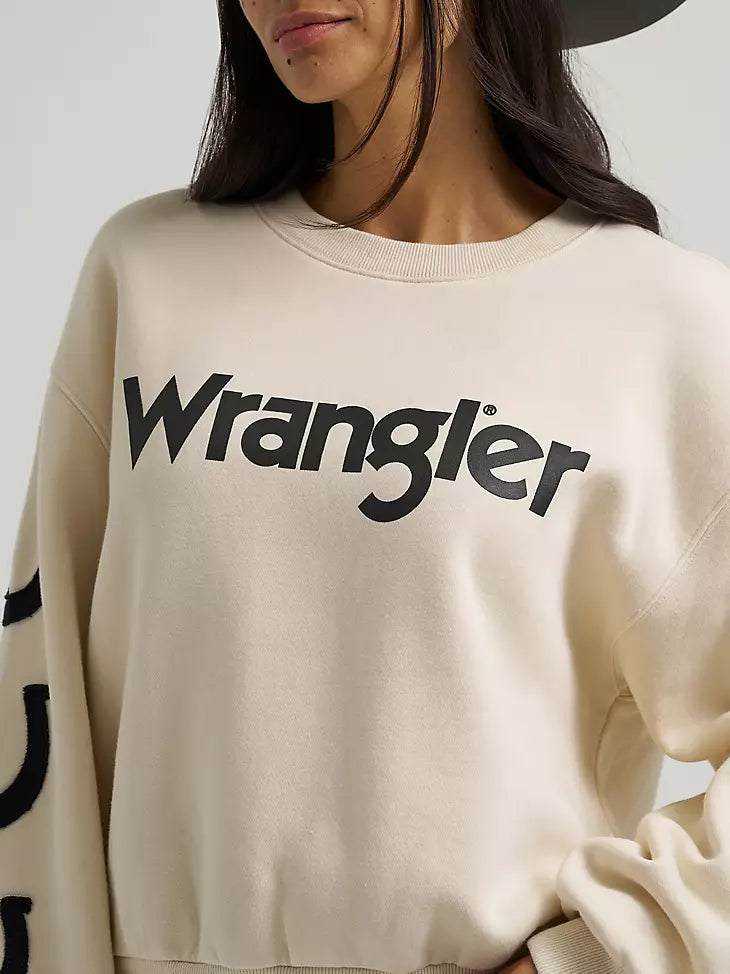Wrangler Womens Wrangler Lucky Logo Crew Sweatshirt