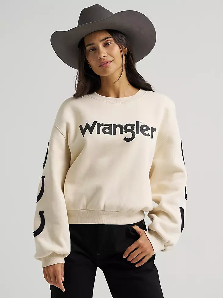 Wrangler Womens Wrangler Lucky Logo Crew Sweatshirt