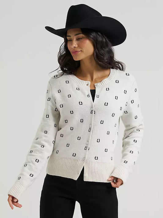 Wrangler Ladies Western Fitted Cardigan Sweater