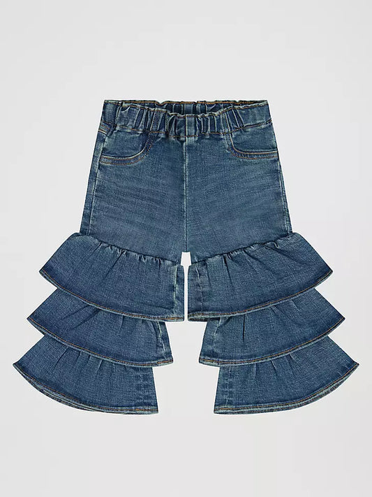 Wrangler Little Girls Tiered Flare Jean