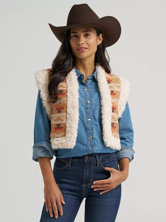 Wrangler Sherpa Lined Jacquard Vest