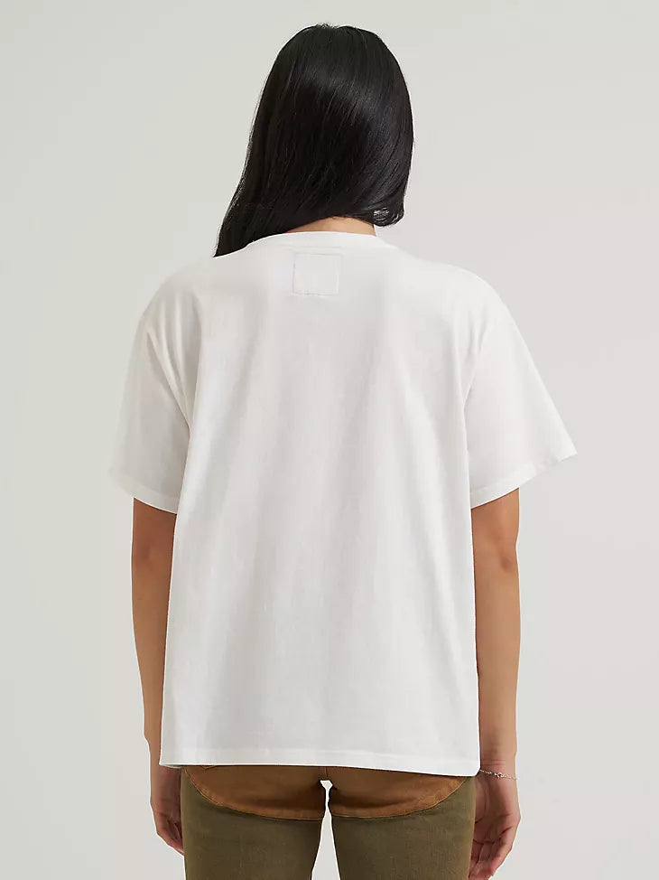Wrangler X Lainey Wilson Neon Rainbow Girlfriend Tee White