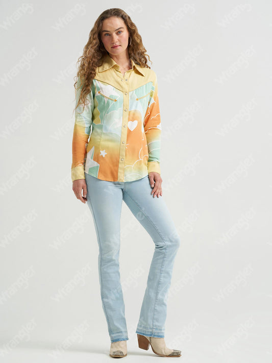 Wrangler X Lainey Wilson Snap Shirt Pastel Cream