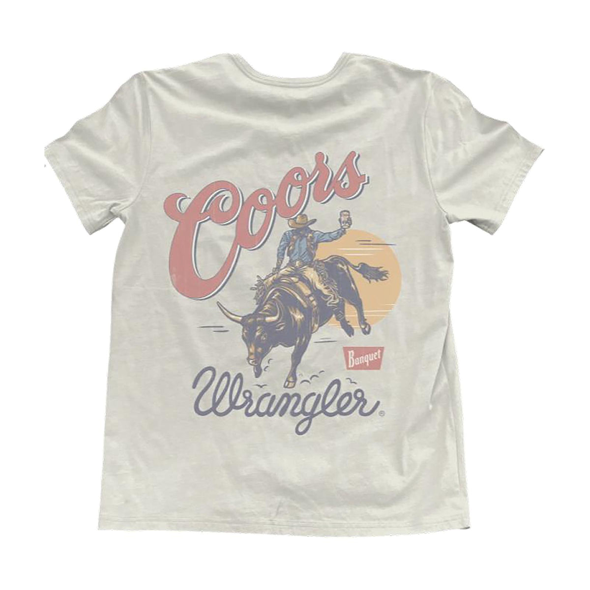 Wrangler X Coors Bull Rider Tee Marshmallow