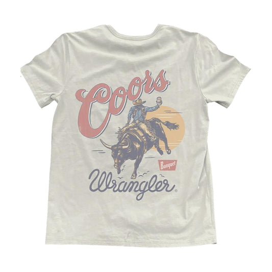 Wrangler X Coors Bull Rider Tee Marshmallow
