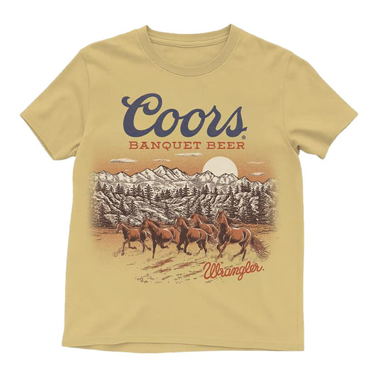 Wrangler X Coors Rockies & Horses Tee Moonstone