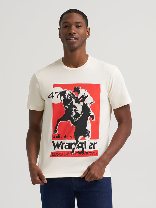 Wrangler Graphic Short Sleeve T-Shirt Regular Fit Antique White