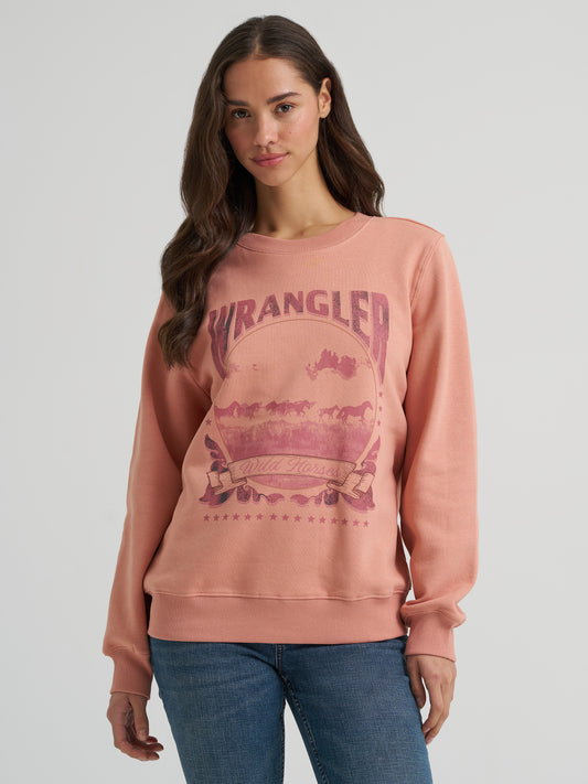 Wrangler Crew Fleece Regular Fit Cameo Brown