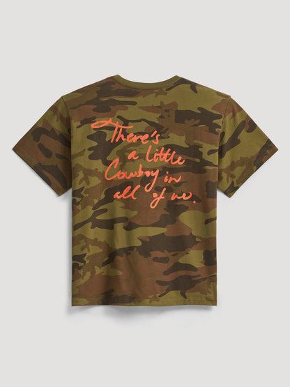 Wrangler Retro Graphic Short Sleeve T-Shirt Girlfriend Fit Camo Print