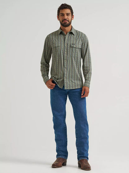 Wrangler All Terrain Gear Men's Technical Shirt Dark Forest