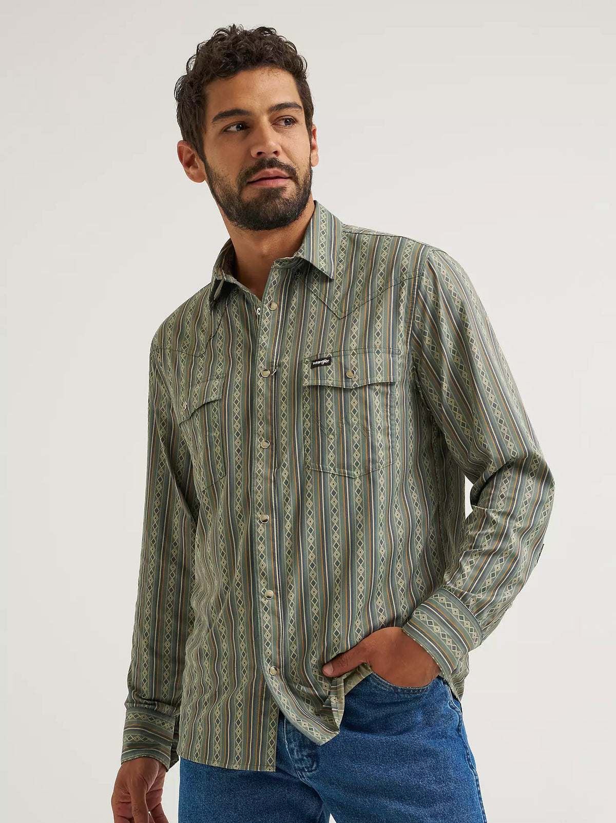 Wrangler All Terrain Gear Men's Technical Shirt Dark Forest