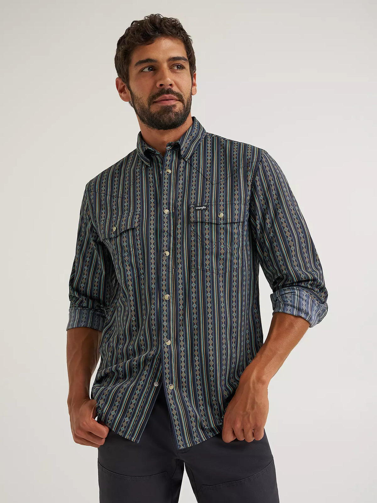 Wrangler All Terrain Gear Men's Technical Shirt Dark Sapphire