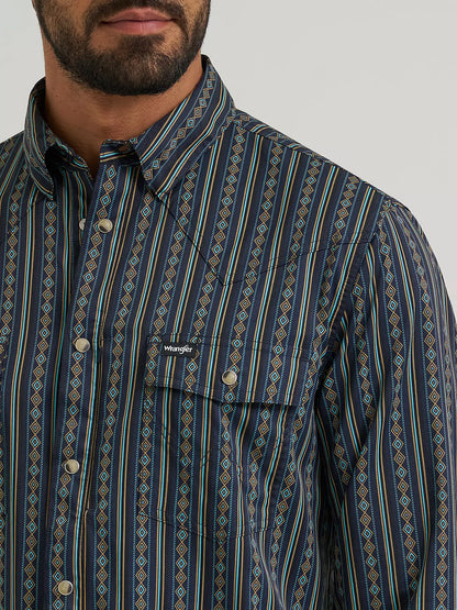 Wrangler All Terrain Gear Men's Technical Shirt Dark Sapphire