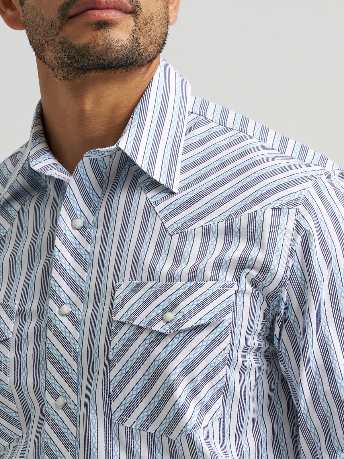 Wrangler 20X Competition Advanced Comfort Long Sleeve Shirt Classic Fit Navy/Blue
