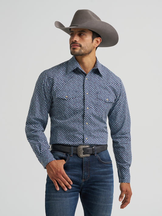 Wrangler 20X Competition Advanced Comfort Long Sleeve Shirt Classic Fit Blue
