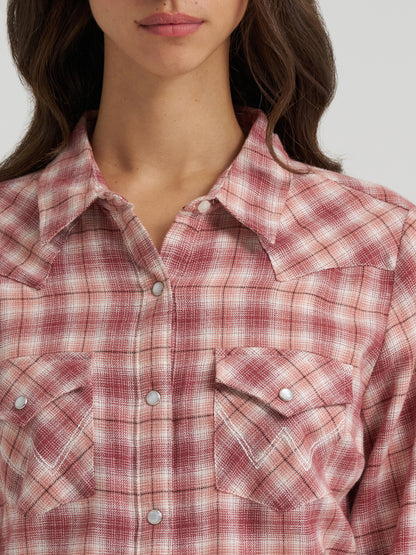 Wrangler Retro Western Essential Snap Shirt Rose