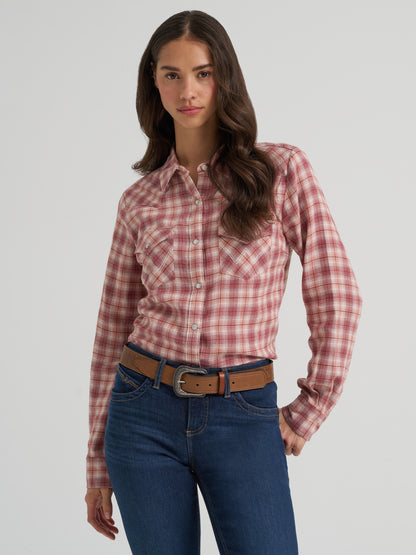 Wrangler Retro Western Essential Snap Shirt Rose
