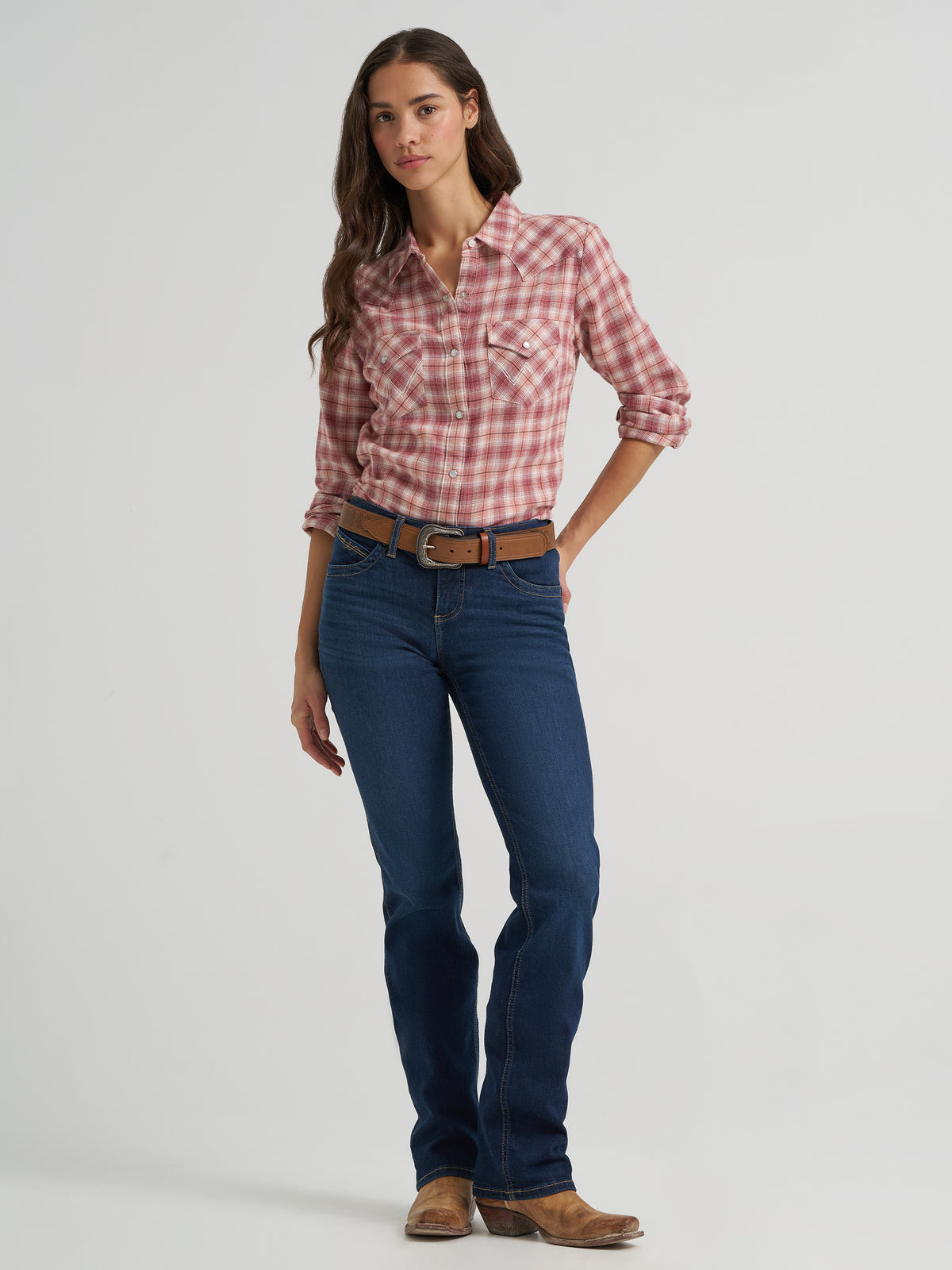 Wrangler Retro Western Essential Snap Shirt Rose