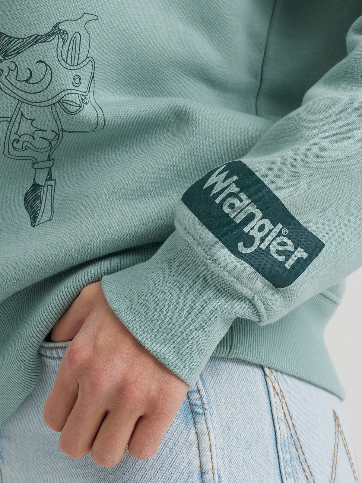 Wrangler Retro Punchy Sweatshirt Crew Blue