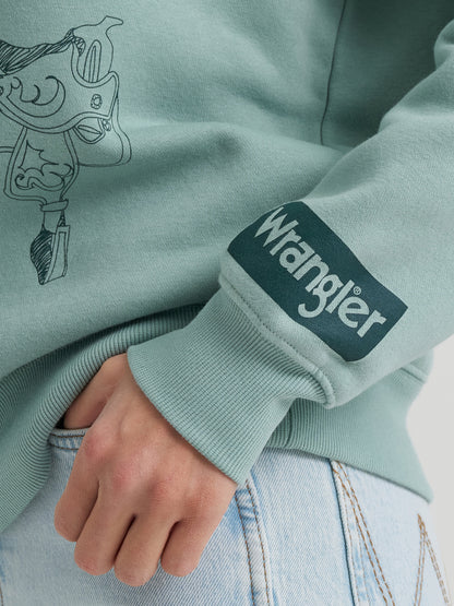 Wrangler Retro Punchy Sweatshirt Crew Blue