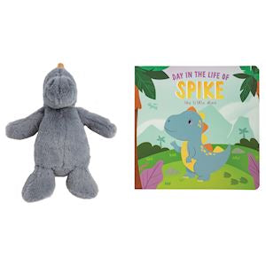 Mudpie Day In The Life of Spike The Dino Book with Plush