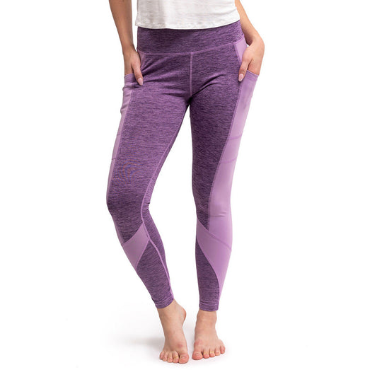 Fitkicks Crossover Colorblocked Leggings Purple