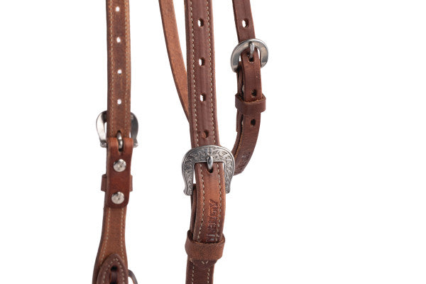Weaver Floral Browband Headstall Russet