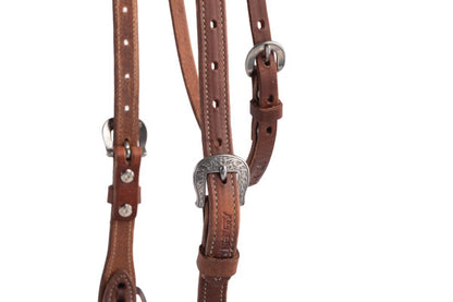 Weaver Floral Browband Headstall Russet