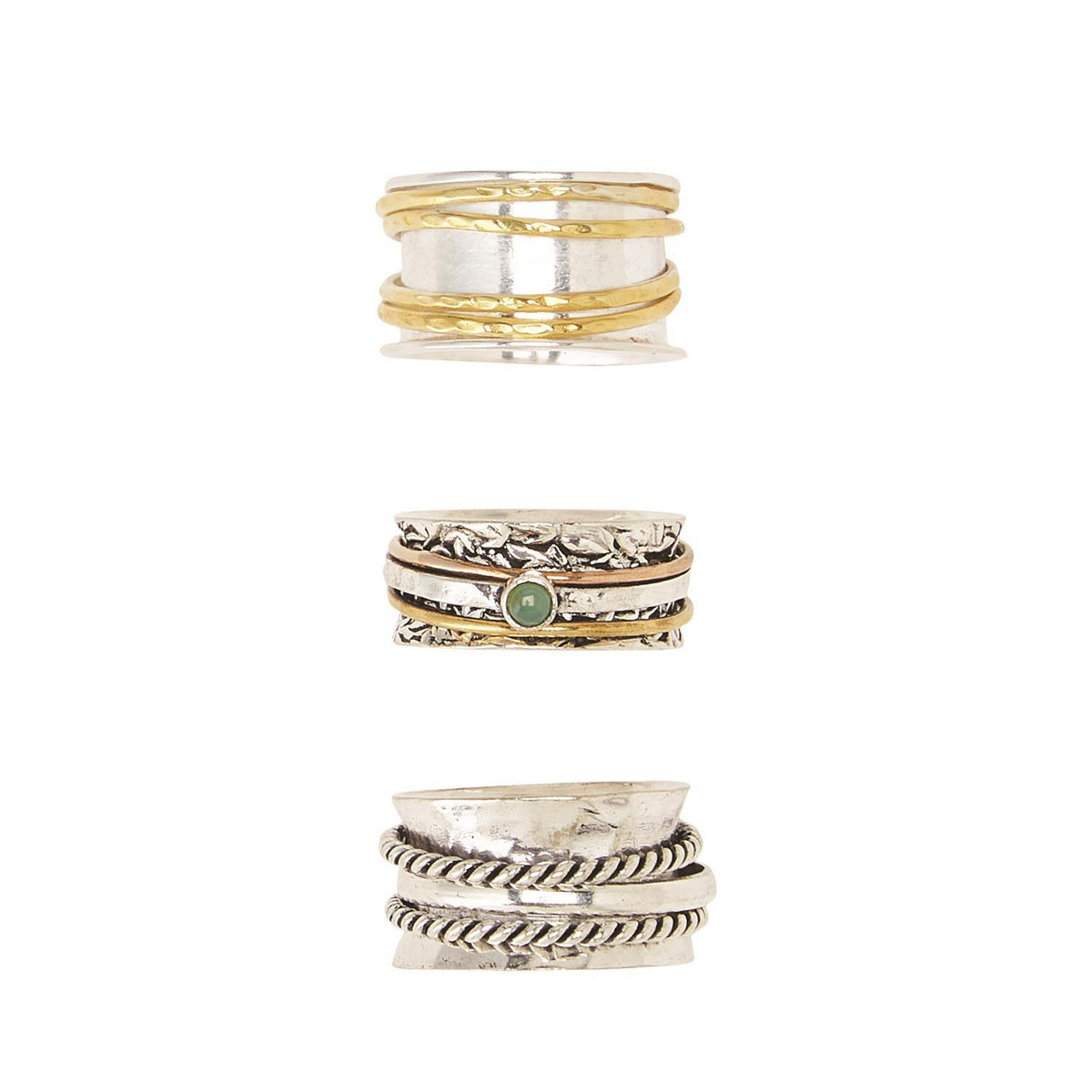 Two's Company Rotating Metal Rings