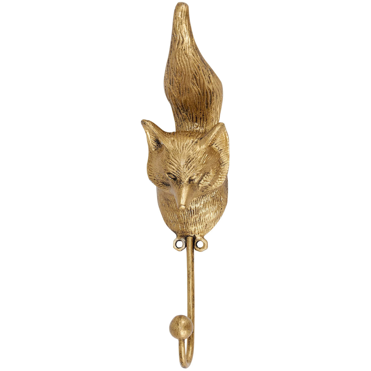 Primatives By Kathy Wall Hook Bronze Fox
