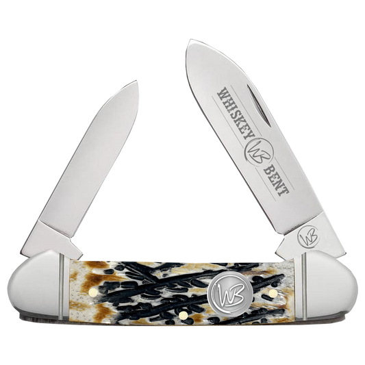 Whiskey Bent Natural Bone Carved Burnt Bone Canoe