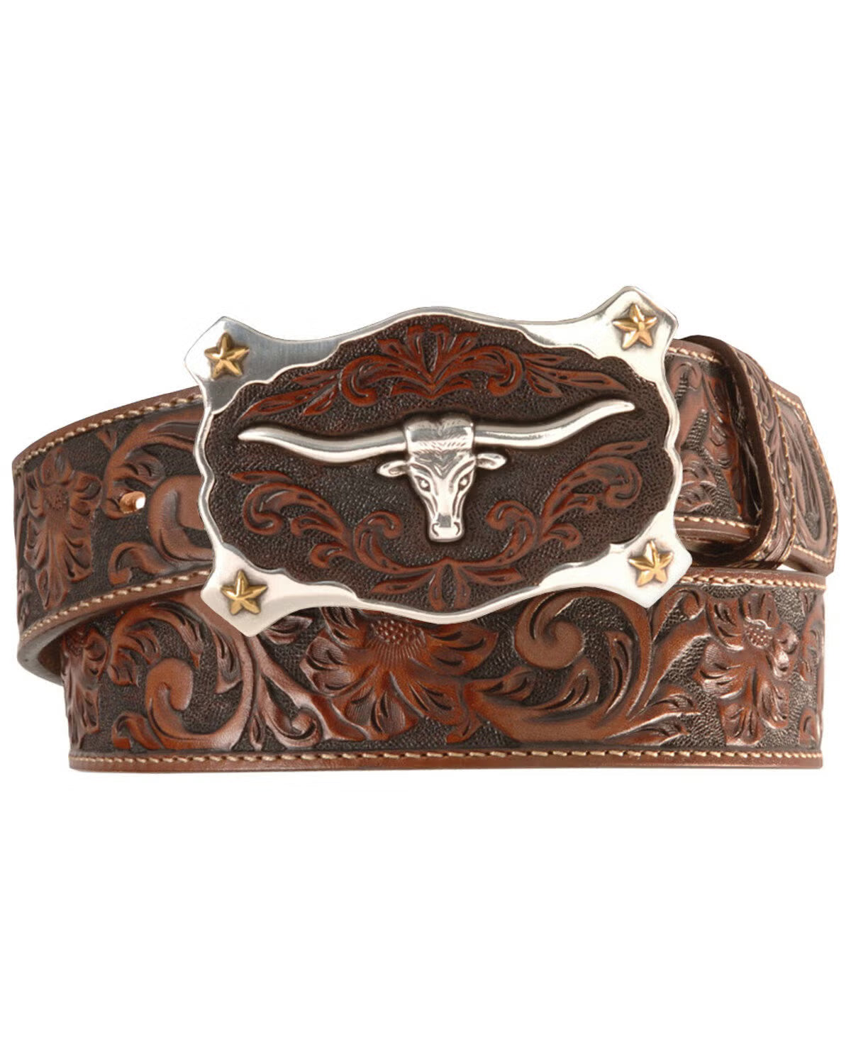 Justin Classic Handtooled Longhorn Belt