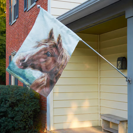 Primatives By Kathy House Flag Horse